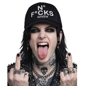 Reason No Fs Given Black Trucker Cap